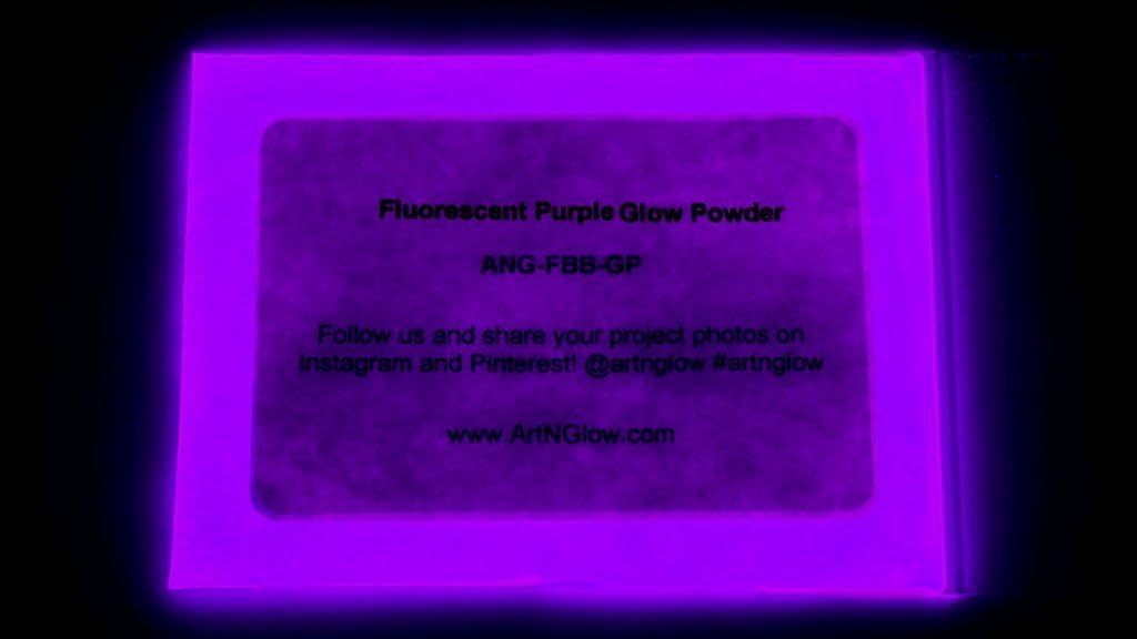 Glow in The Dark Pigment Powder - Neutral and Fluorescent Color for Art Painting, Fine Art, Nail Art Paint, and DIY Crafts - Long Lasting, 10+ Color Options - Fluorescent Purple - (120 Grams/4 Ounces)