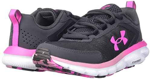 Under Armour Charged Assert 9 Jet Gray/Pink Elixir/Rebel Pink 10 B (M)