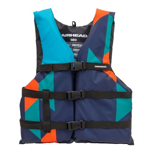 Airhead GEO General Boating Life Vest Multiple Sizes - Swim Vests for Adults, Children & Youth - Durable Polyester & PE Fo...