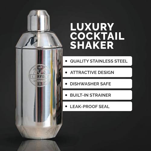 EVERYDAY COCKTAIL® |10-Piece Luxury Cocktail Shaker Set Bartender Kit with Stand | Drink Mixer Set | Bar Accessory Tools: ...