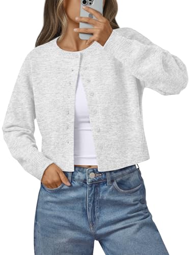 LILLUSORY Womens Cropped Cardigan Sweaters Lightweight Fall Crop Cotton Knit Y2k Outfits Fashion Button Up Clothes 2026