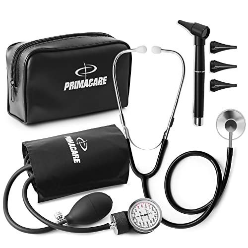 Primacare DS-9199 Nurse Essentials Starter Kit – Adult Aneroid Sphygmomanometer, Classic Stethoscope & Mini Diagnostic Oto...