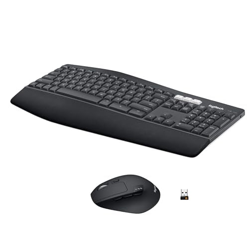 Logitech MK850 Performance Wireless Keyboard and Mouse Combo for Windows, macOS & ChromeOS, Bluetooth & 2.4 GHz USB Receiv...