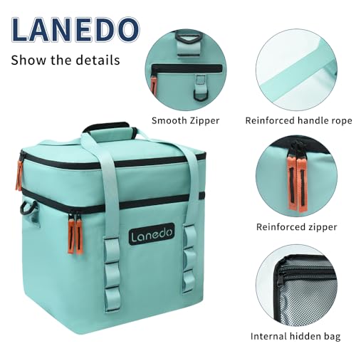 Lanedo Lisa Lunch Soft Cooler 20/36 Can, Insulated Bag Portable Ice Chest Box for Lunch, Beach, Drink, Beverage, Travel, C...