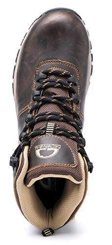 Brown Oak Womens Waterproof Lightweight Trekking Camping Backpacking Shoes Work Hiking Boots