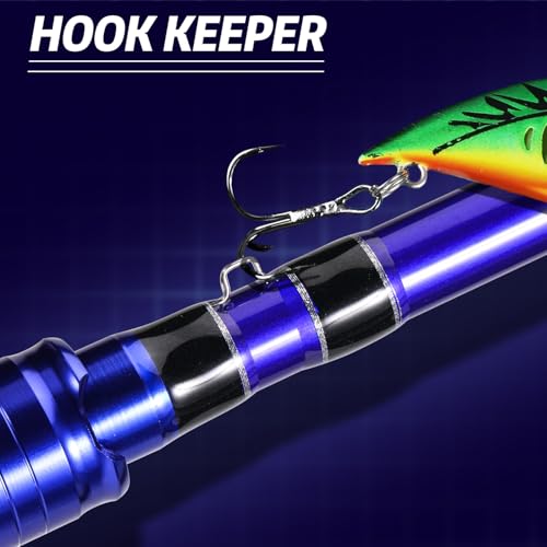 Sougayilang Inshore Saltwater Fishing Rods, 7-Foot Spinning Rods and Casting Rods with EVA Handles