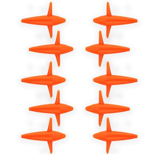 5" Trolling Bird Lures, 10 Pcs Orange, for Offshore Big Game Fishing, Tuna Teaser Birds, Ideal for Tuna and Mahi Mahi