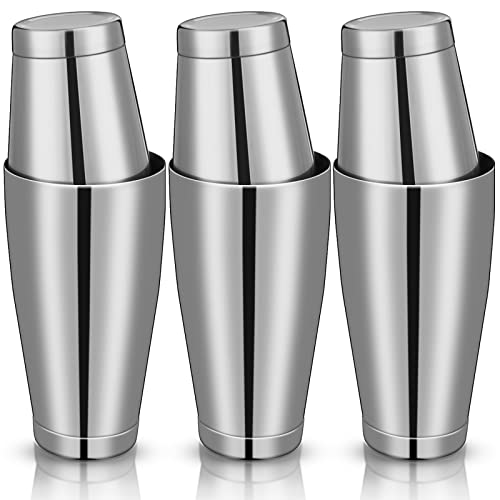 Sabary 6 Pcs Cocktail Shakers Professional Bar Shaker Boston Set Stainless Steel Martini Drink Mixer Basic Tool Weighted S...