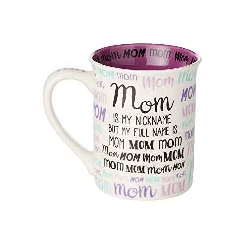 Enesco Our Name is Mud Mom Nickname Coffee Mug, 16 Ounce, Multicolor
