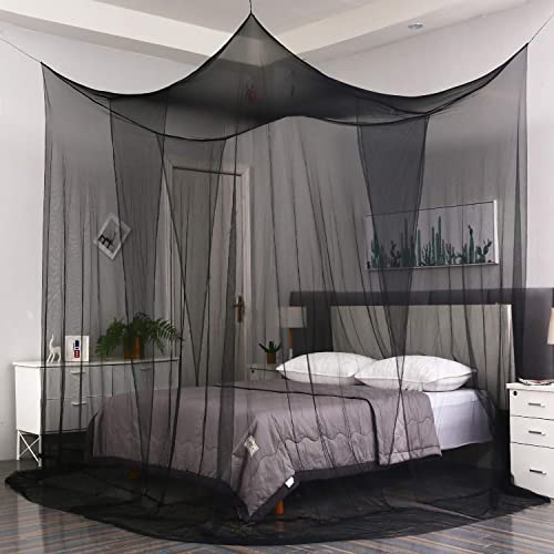 Mengersi Bed Canopy,Canopy Bed Curtains Bed Drapes for Full Queen King Size Bed,Mosquito Net Bed Curtains for Patio Indoor...
