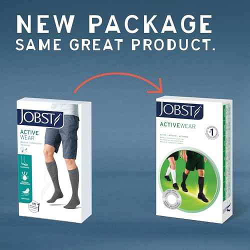 JOBST ActiveWear 20-30mmHg Compression Socks Knee High, Closed Toe, Cool White, Medium