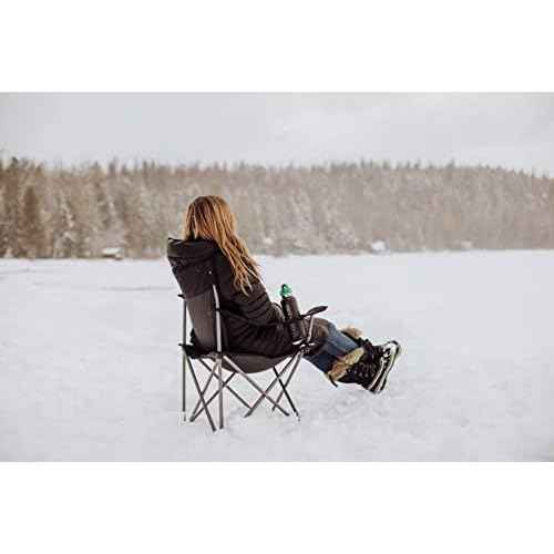 PICNIC TIME NCAA PTZ Camp Chair, Picnic Chair, Beach Chair with Carrying Bag, (Black)