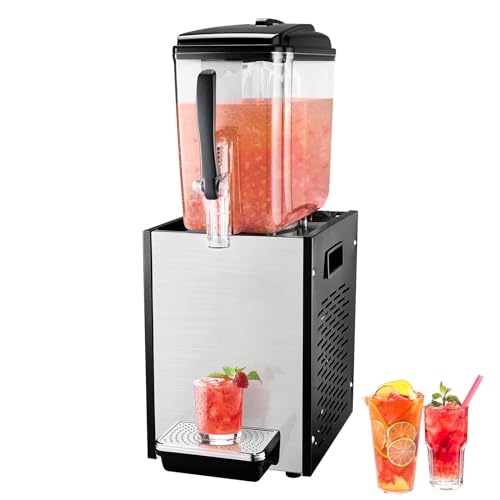 VEVOR Commercial Beverage Dispenser, 12 L / 12.7 QT Juice Dispenser, 246W 304 Stainless Steel Food Grade Ice Tea Drink Mac...