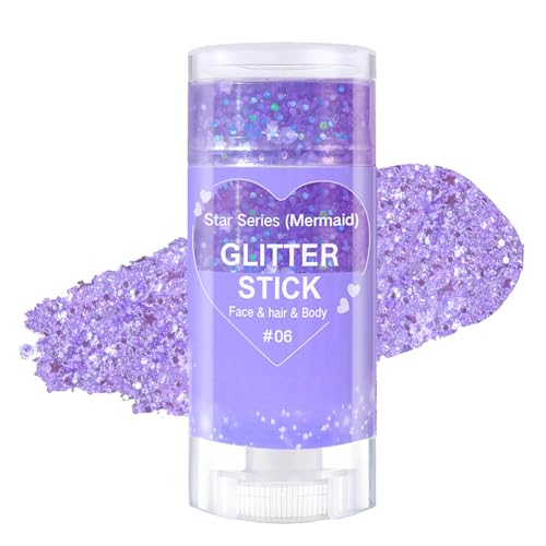 Body Glitter Stick,Halloween Face Hair Glitter Makeup for Kids Women,Waterproof Hair Glitter,Singer Concert Festival Rave ...