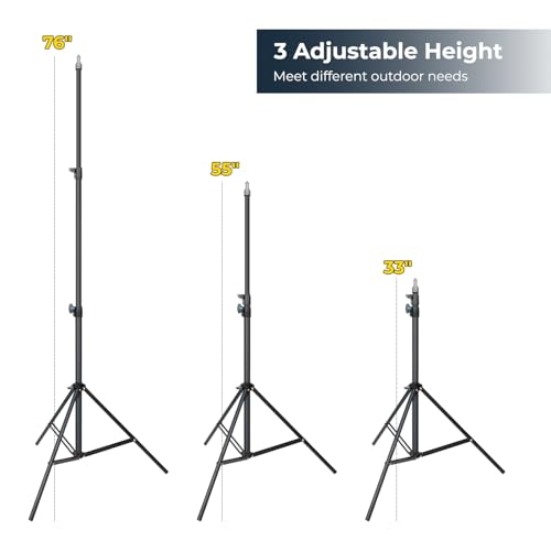 NexTerk 2 Pack Titanium Lantern Hooks, Stainless Steel Non-Slip Tent Light Pole Hook with Carbon Steels Tent Lantern Tripo...