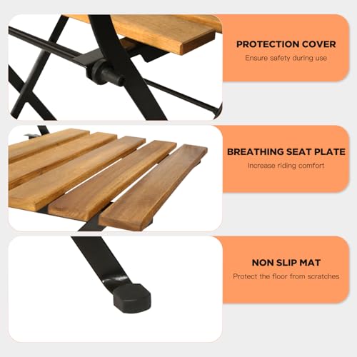 3 Pieces Folding Patio Furniture Set Bistro Set Portable Conversation Set All Weather Resistant Outdoor Furniture with 2 F...