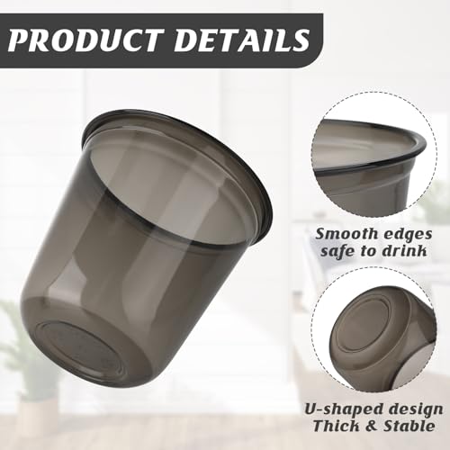 Xuelimei 50pcs 12oz Disposable Stemless Glasses,PET Disposable Drinking Cups,Cold Party Clear Plastic Wine Glasses for Par...