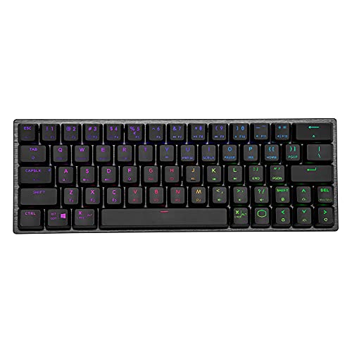 Cooler Master SK622 60% Wireless Bluetooth Space Gray Mechanical Low Profile Gaming Keyboard, Linear Red Switches, Customi...