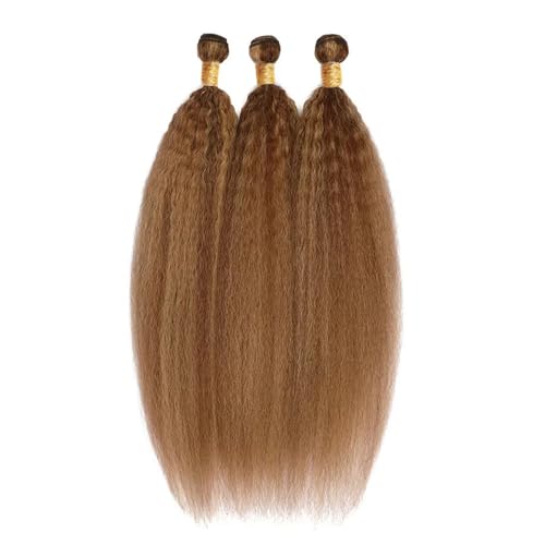 P427 Highlight Blonde Bundles Human Hair Brown Kinky Straight 3 Bundles 22 22 22 Inch Unprocessed Brazilian Virgin Remy Honey Blonde Bundle Human Hair Extensions