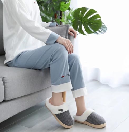 Women's Comfy House Slippers Memory Foam Fuzzy Bedroom Scuffs Slippers Indoor Outdoor Anti Skid Home Shoes with Warm Plush...