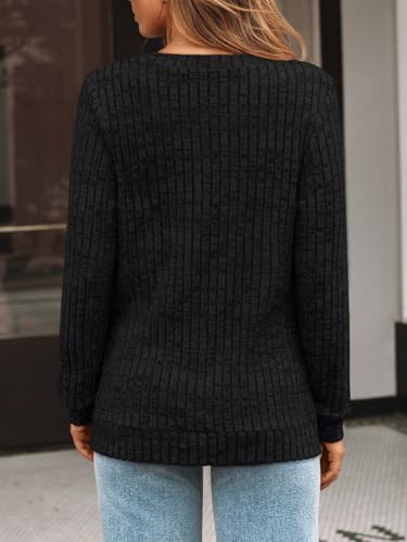 AUTOMET Womens V Neck Long Sleeve Shirt Fall Fashion Tops Tunic Dressy Casual Sweater Clothes Cute Trendy Work Outfits 2026