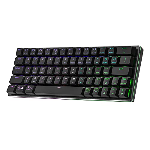 Cooler Master SK622 60% Wireless Bluetooth Space Gray Mechanical Low Profile Gaming Keyboard, Linear Red Switches, Customi...