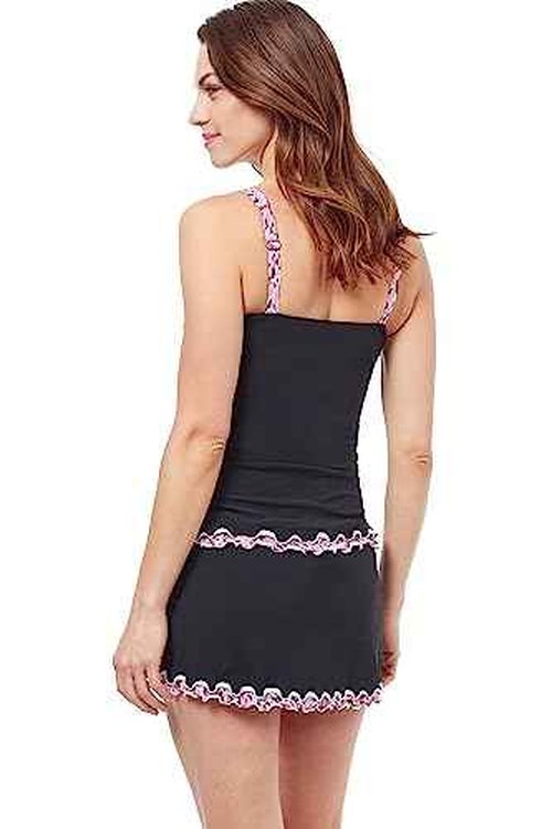 Profile by Gottex Women's Standard Pretty Wild D-Cup Tankini, Black