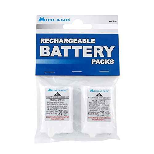 Midland AVP14 Rechargeable Batteries for T50 / T60 / LXT600 Series FRS Radios - 6-Pack