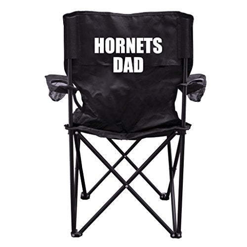 VictoryStore Outdoor Camping Chair - Hornets Dad Black Folding Camping Chair with Carry B