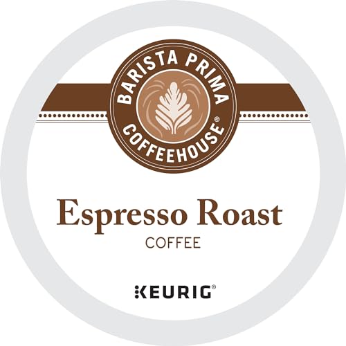 Barista Prima Coffeehouse Espresso Roast Coffee, Keurig Single Serve K-Cup Pods, 96 Count