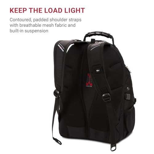 SwissGear 1900 ScanSmart 17” Laptop Backpack Black – Reflective Tech Backpack with ScanSmart Compartment – Multiple Organi...