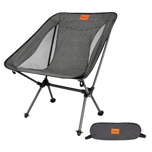 Msnaile Camping Chair, Carbon Fiber Frame 1.5 lbs Ultralight Folding Chair, Compact Portable Camp Chair for Adults, Backpa...