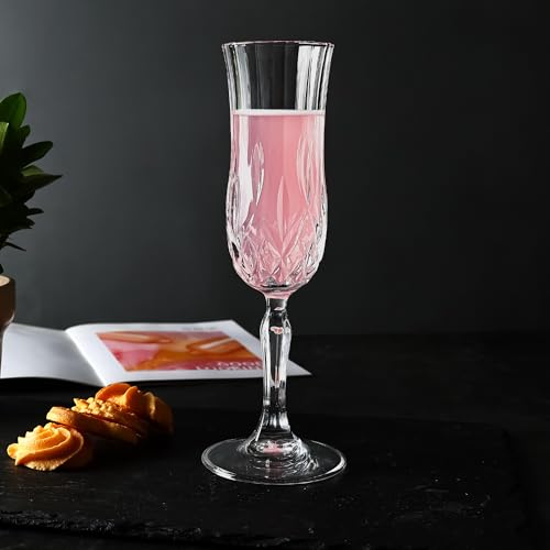 YANGNAY Champagne Flutes Set of 12, Elegant 4 oz Sparkling Wine Glasses with Long Stem, Perfect for Birthdays Weddings