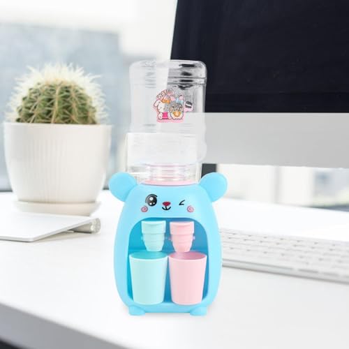 Kids Water Dispenser Toy Mini Water Machine Toy Children Lovely Water Dispenser Drink Water Machine Toy for Kids (Blue)