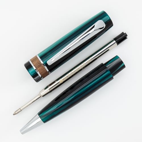 Monteverde USA Trees of the World Giant Sequoia Ballpoint Pen, Green, Ergonomic Design, Polished Chrome Trim, Solid Resin,...