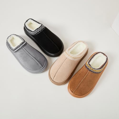 Women's Slippers Indoor Outdoor Home Comfy Non-Slip Winter Slip On Warm Memory Foam Shoes