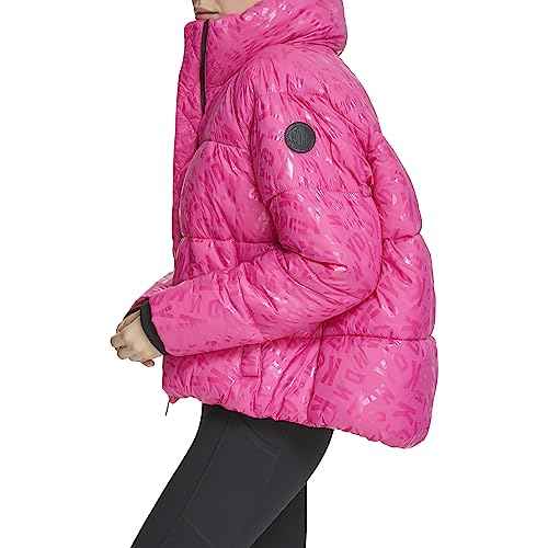 DKNY womens Performance Repreve Fill Boxy High Low Puffer