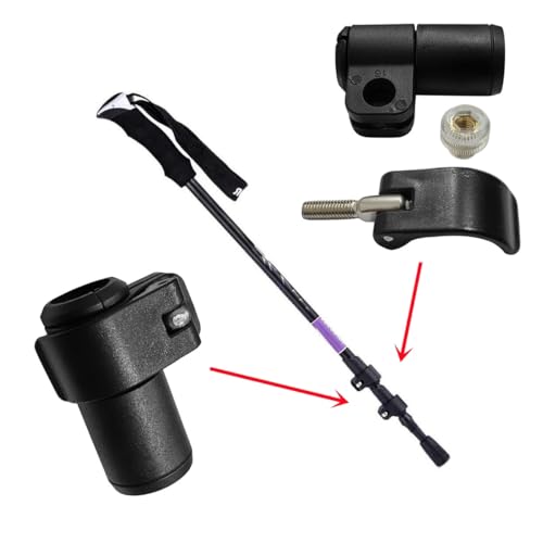 SquEqu 2 Pack Hiking Pole External Lock Parts Trekking Poles Replacement Quick Release External Flip Locks for Outdoor Cli...
