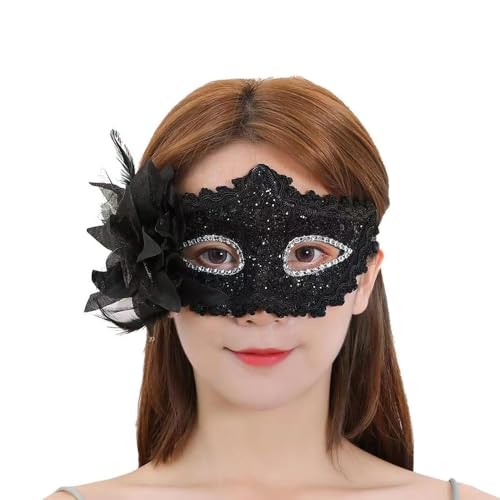 ZbFwmx Couple Masquerade Mask Set - Black Costume Masks for Women & Men - Cosplay & Party Masquerade Ball