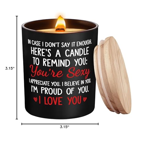 Anniversary Wedding, Birthday Gifts for Her Him - Romantic Gifts for Wife, Girlfriend, Boyfriend, Husband, Couples - Lavender & Vanilla Scented Candle