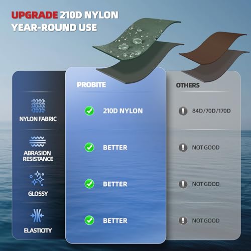 PROBITE Upgraded 210D Nylon Chest Waders with Boots - Waterproof PVC Fishing & Hunting Waders for Men, Breathable Wading Gear