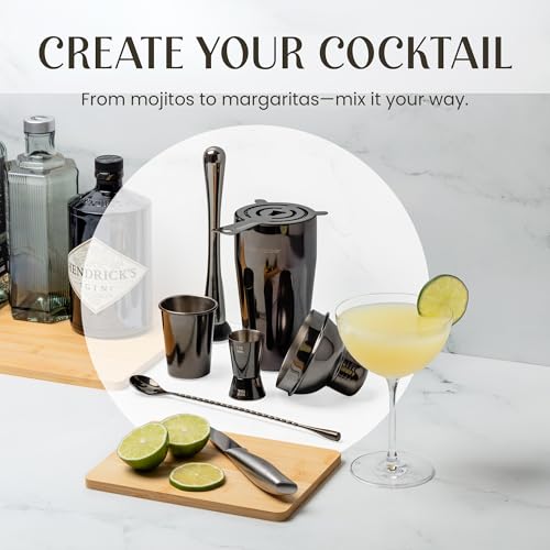 Modern Mixology 21-Piece Cocktail Shaker Set with Stand | Complete Cocktail Kit Gift Set | Top Bartender Gifts for Men & W...