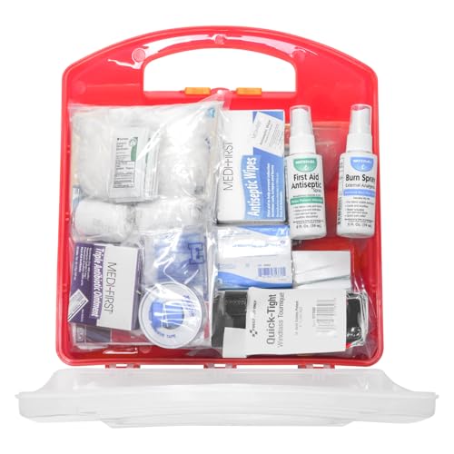 MFASCO ANSI Class B First Aid Kit - Durable Plastic First Aid Box for Business, Workplace Kit for Home - Fully Stocked wit...