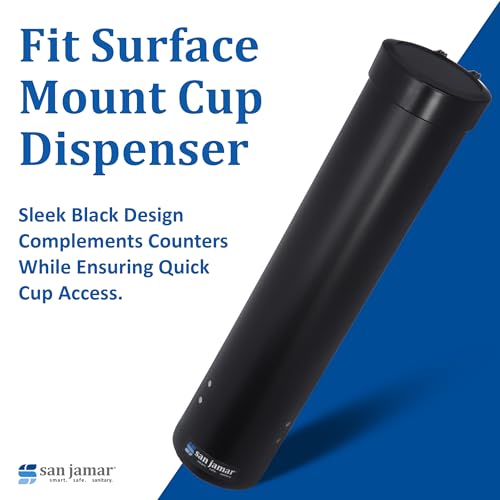 San Jamar C3165BK Med Pull WTR Cup, Black