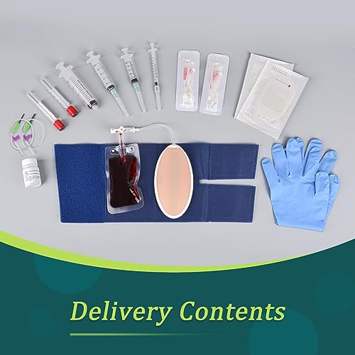 MedEduQuest IV Insertion Practice Kit for Nursing Students, IV Start Kit for Nurses, Venipuncture Kit for Injection Training