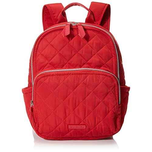 Vera Bradley Women's Performance Twill Small Backpack, Cardinal Red, One Size
