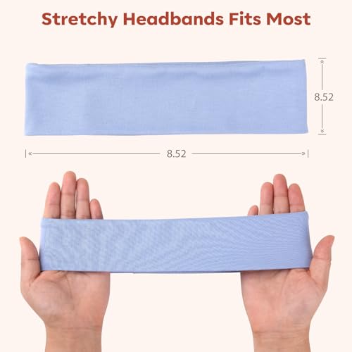Lajou Fashion Women's Headbands for Short Hair Non Slip Elastic Floral Hairbands, Soft Fabric Workout Stripe Head Bands He...