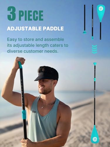 Niphean Inflatable Stand Up Paddle Board with Stabiltrac Fin Design and SUP Accessories & Niphean Dog Pool Ramp(Full-Cover...