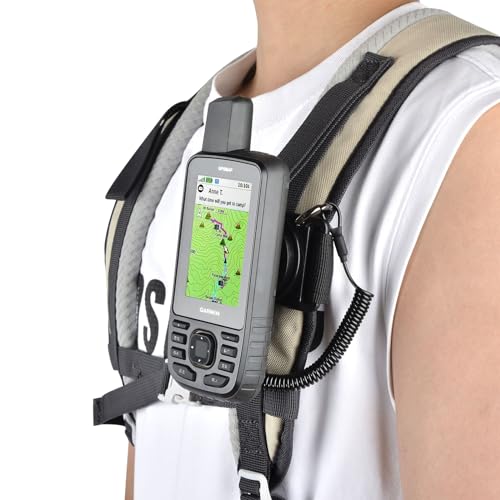 iGuerburn Backpack Tether for Garmin Handheld GPS inReach/eTrex/Rino/Alpha/Oregon/GPSMAP Series - Garmin Spine Mount Adapt...