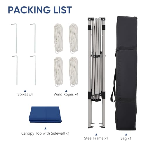 GDY 8X10 FT Pop Up Canopy Outdoor Instant Tent Slant Legs with a Sidewall,Equipment Vents, Portable Gazebo Shelter for Pat...